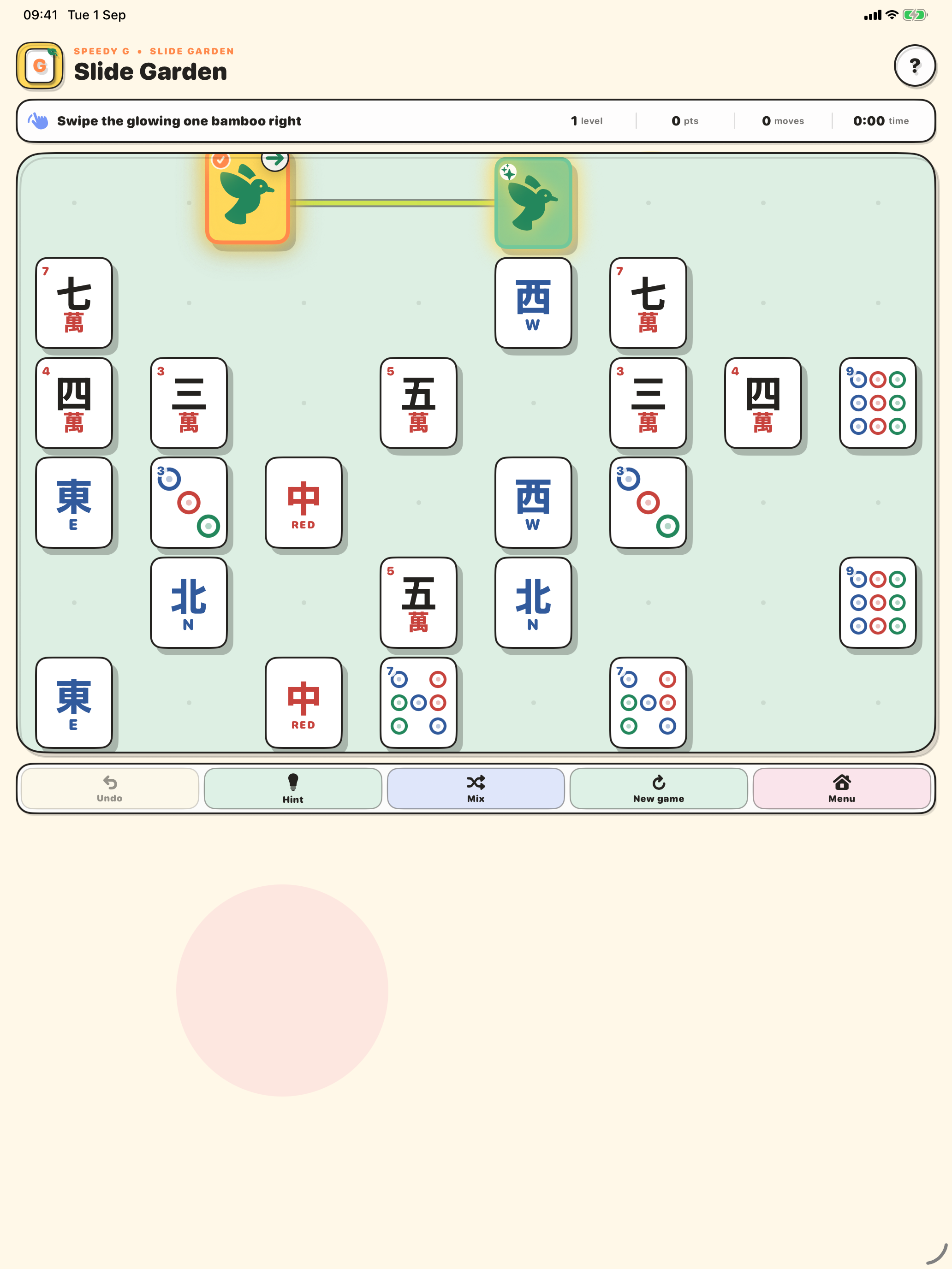 Slide Garden game on iPad