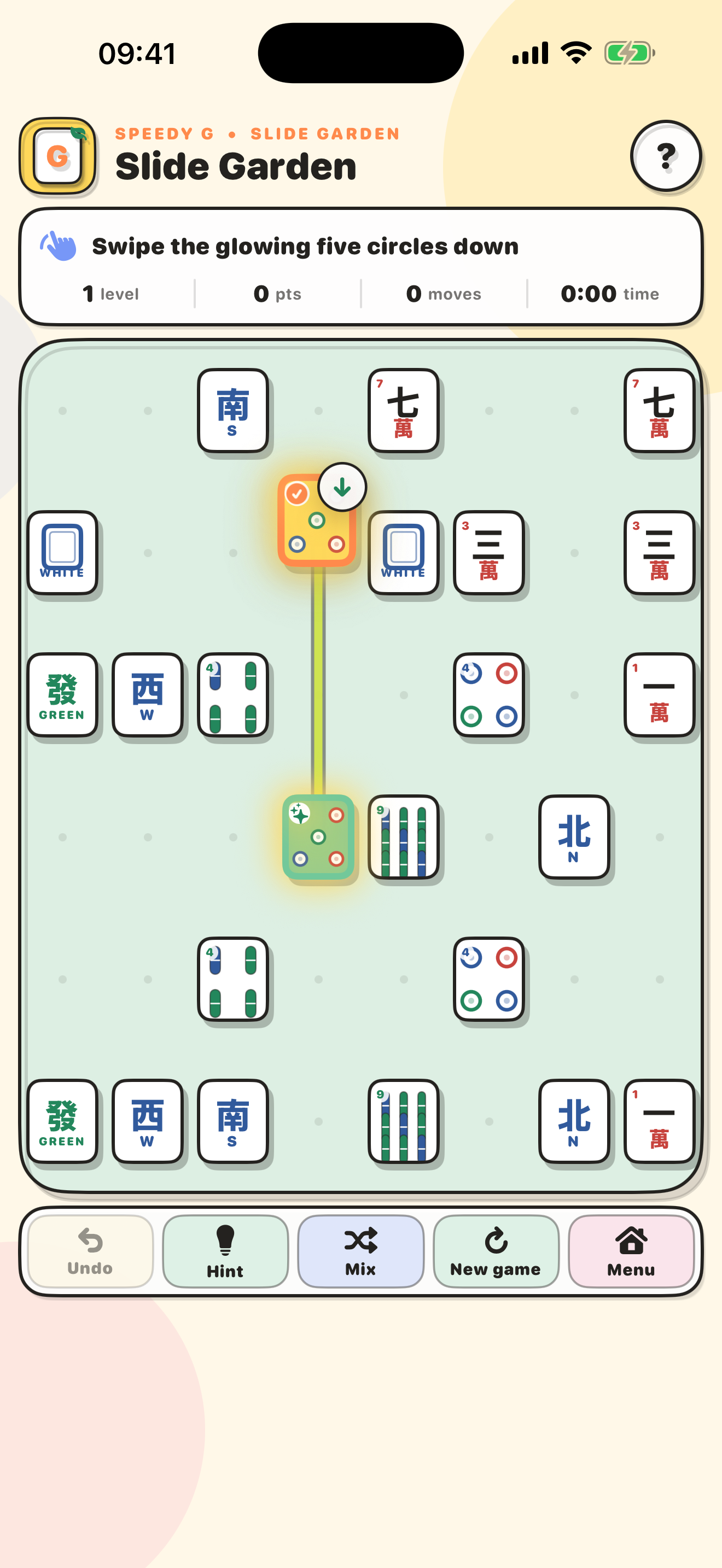 Slide Garden board with matching tiles