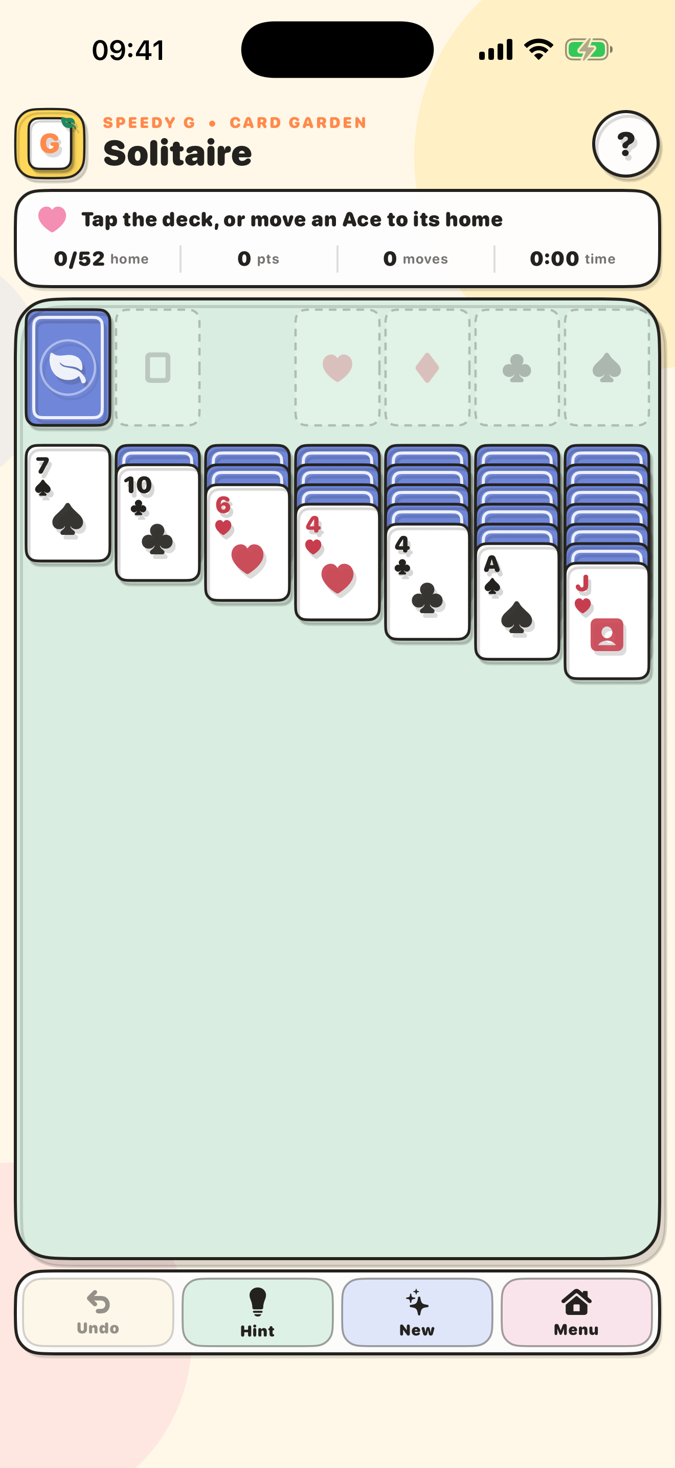 Draw-one Klondike Solitaire game